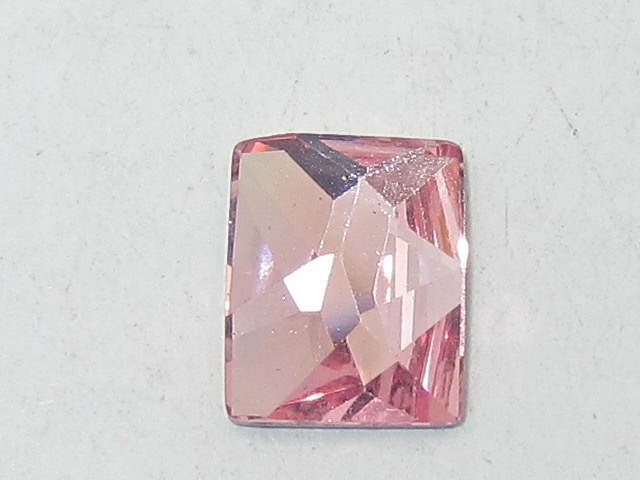 18 Pcs 8x6mm RECTANGLE LIGHT ROSE FLATBACK European Rhinestones